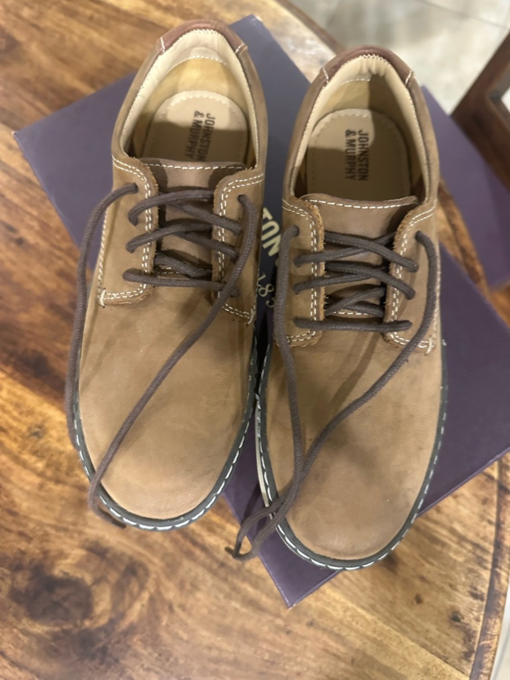 Johnston & Murphy Brown Suede Boys Chukka Boots